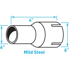 Truck Exhaust Coupler Single 16g, Mild Steel - 6"